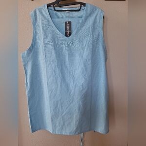 NWT COOFANDY Mens 2 Piece Linen Blend Set. Tank/Trousers. Size M